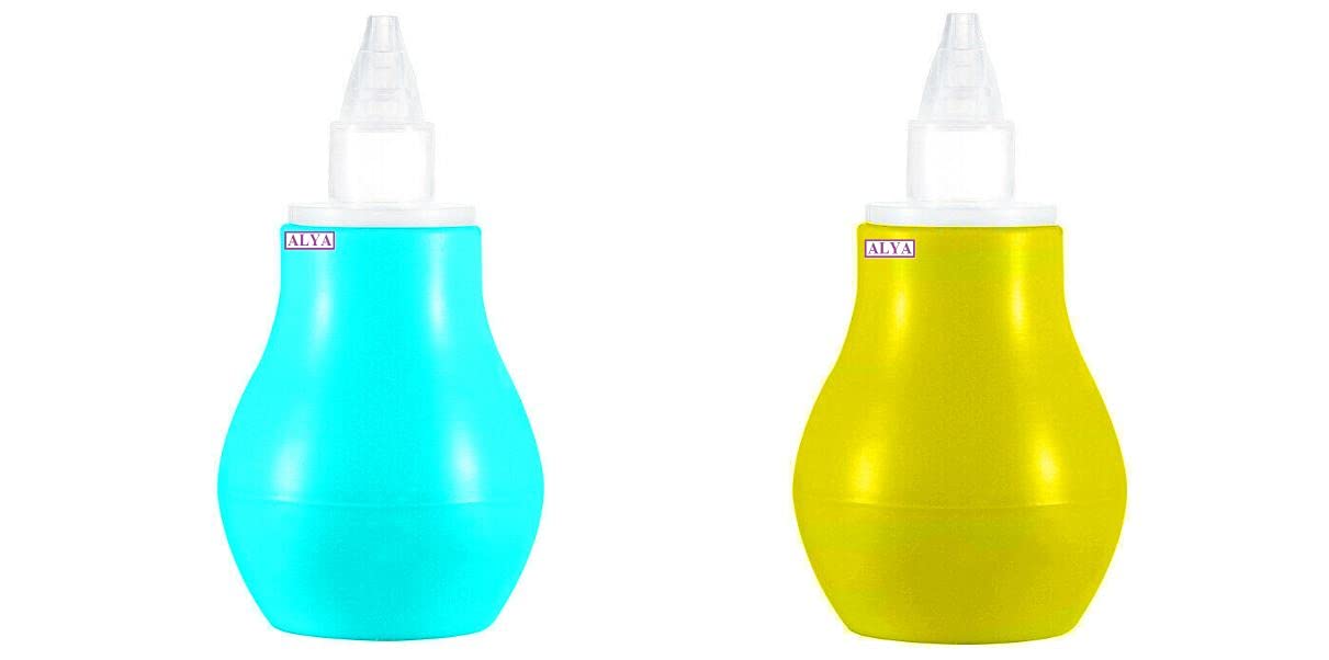 The Cheeky Kidzz Baby Nasal Nose Aspirator| Vacuum Nose Suction Cleaning Tool| Aspirator Nose Vacuum Sucker Baby Teether Best For Babies Blocked Nose Mucus Congestion Relief (YELLOW,BLUE;0 Months + )-picture-31