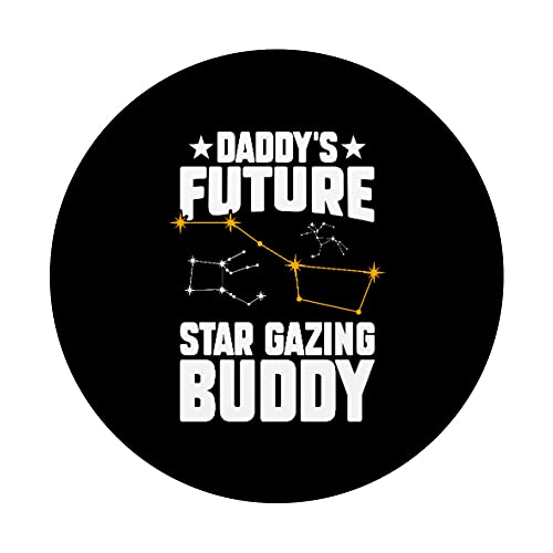 Daddy's Future Stargazing Buddy PopSockets Swappable PopGrip, Black - Image 3