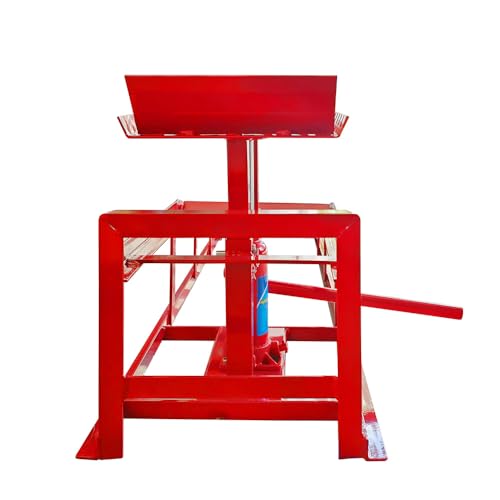 Rampas hidráulicas para coche, paquete de 2, alta capacidad 11000 lbs, con soporte para cambio de aceite y reparación en garage, color rojo miniatura 6