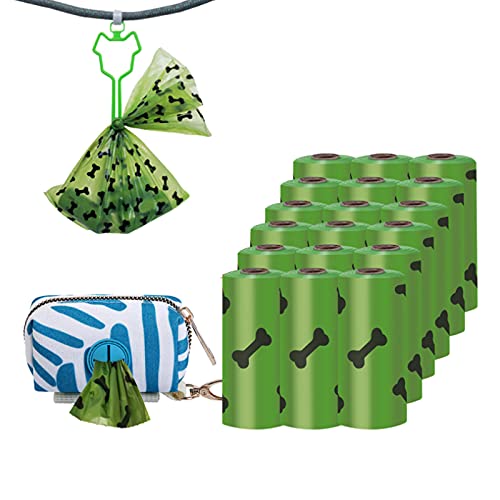 Image of Dog poop bag, super thick dog trash bag, suitable for dog poop, biodegradable dog poop bag, strong dog bag, lavender scented eco-friendly dog bag, 135 bags