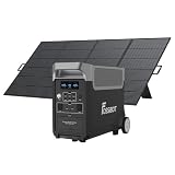 FOSSIBOT F3600 Pro Power Station con pannello solare da 420 W, 3840 Wh LiFePO4, 3600 W, uscita AC espandibile, 3,8-11,5 kWh, Power Station per casa, campeggio, camper