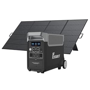FOSSIBOT F3600 Pro Power Station mit 420W Solarpanel, 3840Wh LiFePO4, 3600W Erweiterbarer AC-Ausgang, 3.8-11.5kWh, Power Station für Zuhause, Camping, Wohnmobil