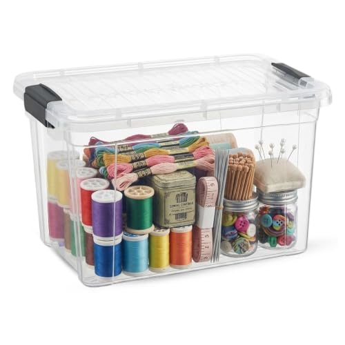 Image of Superio 8.7 Quart Clear Plastic Storage Boxes with Lids, Stackable Organizer Containers, BPA-Free Storage Bins for Home, Office, School & Dorm, 1 Pack