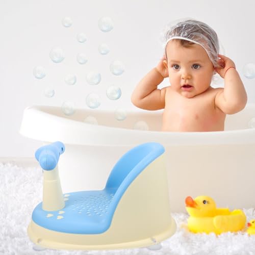 Siège de bain bébé en PP bleu premium au design sécurisé