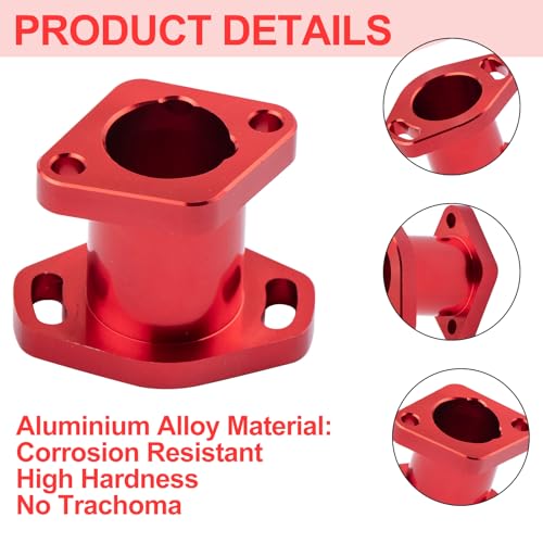 Image of SOFO 212cc Intake Pipe Inlet Manifold - w /Gasket Screw Performance Part for Predator 212 Honda GX160 GX200 Coleman ct200u for 6.5HP OHV Chinese 196cc Clone Engines (Red)