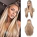 LuoLeiNa Straight Blonde Wig Fashion Women's Highlight Silk Wigs for Girl Heat Friendly Synthetic Hair Mix Color Party Cosplay Wigs for Women