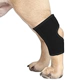 PUMYPOREITY 1 Stück Hund Sprunggelenk Schutz Bandage, Stulpen für Hunde Kniepolster Hundebein-Ärmel Hundeschiene Vorderbein Hundehalsbandage für Hintere Sprunggelenk(Schwarz, XL)