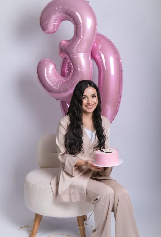 Pearlescent Pink 3 Balloon,Birthday Number Balloons,40 Inch Decorations 3rd by Upgesy - Used condition - Image 7