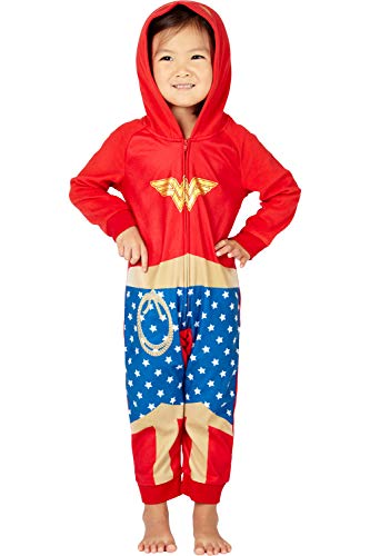 dc comics Wonder Woman PJ Una Pieza Pijama Traje Traje de unión para bebés niñas y Juniors