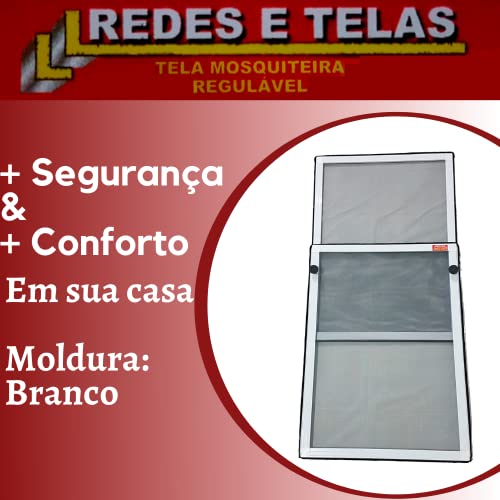 Tela Contra Mosquitos Regulável | Ajustável | Tela para Janelas Cor Branca