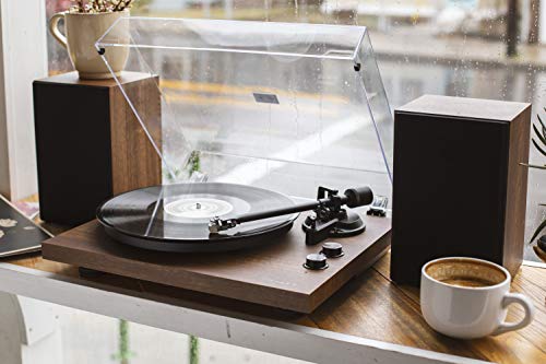Image of Crosley C62A-WA Belt-Drive 2-Speed Vinyl Bluetooth Turntable with Included Speakers and Built-in Amplifier, Walnut