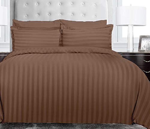 Comforter Set King Size 6 pcs Stripe - 1x Comforter 260x240cm - 1x Fitted Sheet 200x200+30-4x Pillow Cases 50x75cm - Hotel Collection