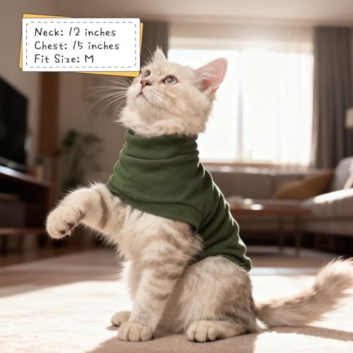 Suéter para gatos EXPAWLORER ropa caliente de forro polar para gatitos 7