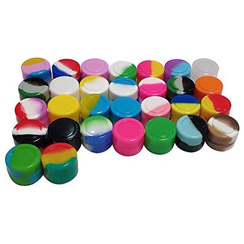 Gentcy Silicone 2ml 100pcs Containers Silicone Storage Jar Seals 13color Cover