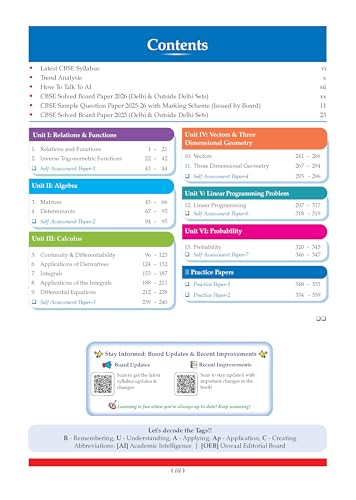 Image of Oswaal CBSE Class 12 Mathematics Question Bank | Chapter & Topic-wise Solved Papers (2017-2026) | Based on Syllabus (April 2026) | Includes 2026 Papers | For 2027 Exam