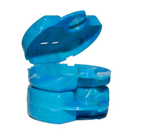 JES Orthodontics Dental Retainer Box - Color: Ocean (Pack of 2pcs)
