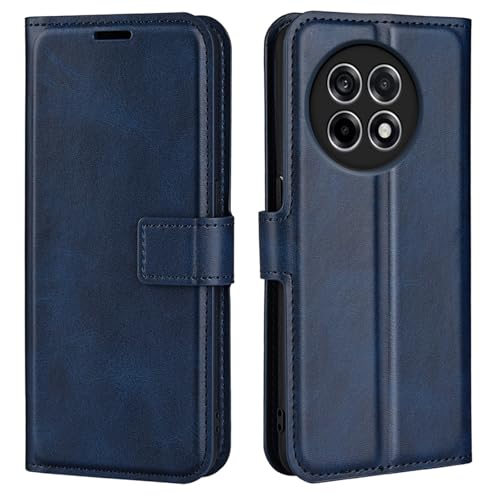 Housse OnePlus 13R en cuir synthétique bleu idéale pour vos trajets et appels vidéo