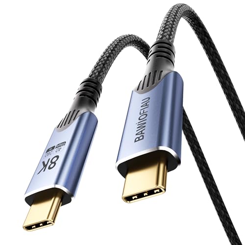 Image of 40Gbps USB C to USB C high Speed Cable Compatible with Thunderbolt 4 /3,USB 4 Data Cable 3.3FT /1M, USBC Monitor Cord 8K /4K Video Display & 240W PD Fast Charging.
