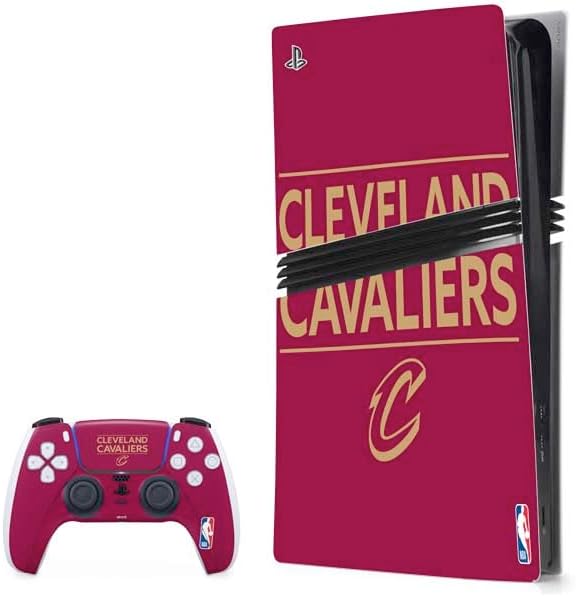 Skinit Decal Gaming Skin Compatible with PS5 Pro Bundle - Officially Licensed NBA Cleveland Cavaliers Digi Camo Design