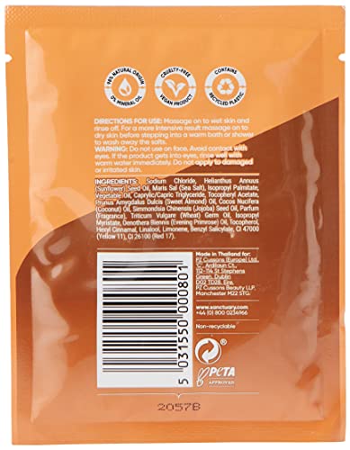 Sanctuary Spa Salt Body Scrub, Natural Sea Salt, Body Exfoliator Vegan and Cruelty Free, 60g Sachet, Orange - Image 3
