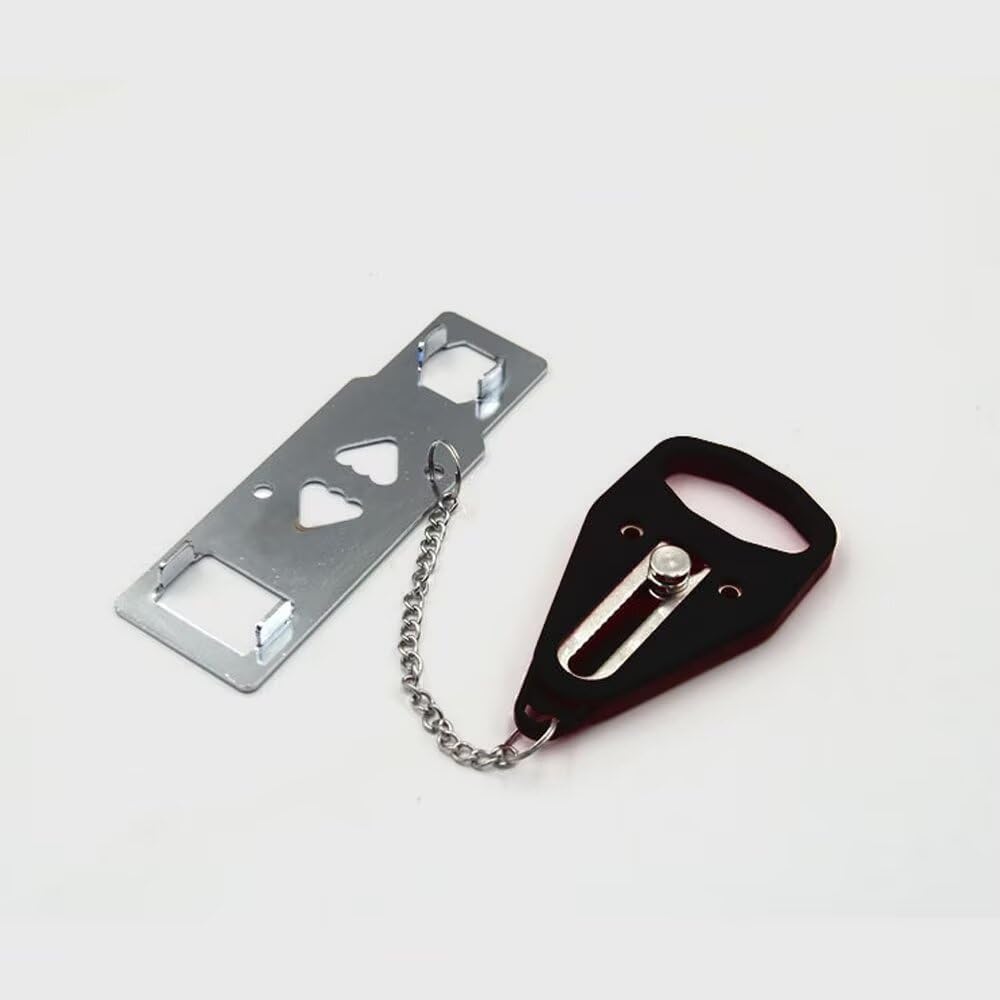 Portable Travel Lock for Enhanced Privacy and Security in Hotels, Apartments, and Dorm Rooms, Red