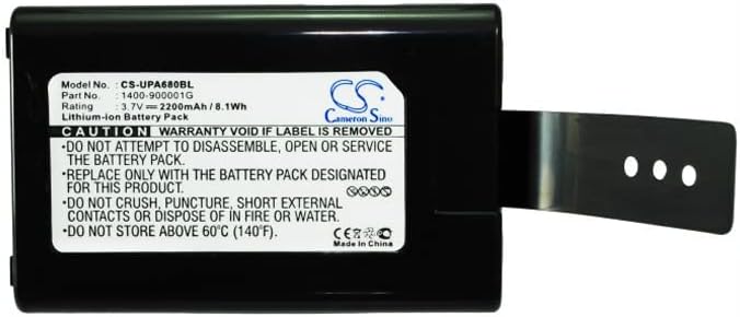 3.7V Battery Replacement for Unitech 1400-900001G, 1400-900005G HT680-H560UADG, HT680-H590UADG, HT682, Multi-Languages, PA690, PA690 Rugged Handheld Computer, PA690-0260UADG