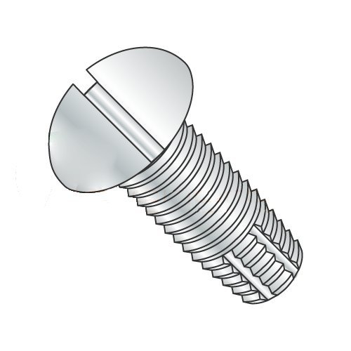 8-32 x 1/2" Type F Thread Cutting Screws/Slotted/Round Head/Steel/Zinc (Carton: 1,000 pcs)
