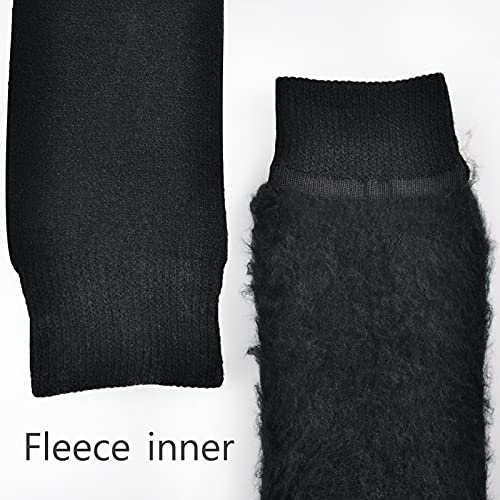 Lo Shokim Warm Thermal Socks Men Thick Hiking Socks Women Breathable Athletic Boot Socks Winter Ski Crew Socks 3 Pairs(Black,L) #TOP2