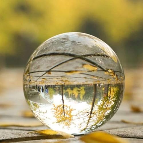 JITIFAZH K9 Transparent Crystal Ball 60mm, Decorative Photography Accessory, Healing Sphere, Meditation, No Stand (60mm/2.36 inches)