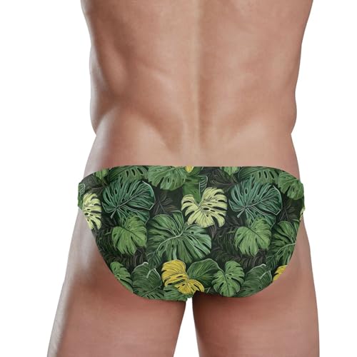 Tropical Leaves Swim Briefs for Men Swimsuit Bikini Swimwear S A1111633