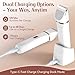 5-in-1 Bikini Trimmer for Women, IPX7 Waterproof Electric Razors Shaver, Cordless Body Hair Trimmer, Facial & Pubic Hair Removal, Ceramic Blade (White)