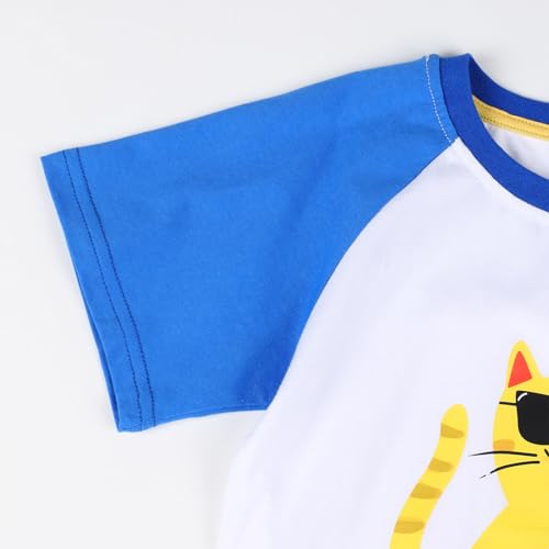 Image of HILEELANG Toddler Boy Short Sleeve Tee Shirts Summer Cotton Casual Graphic Crewneck Tshirt Packs