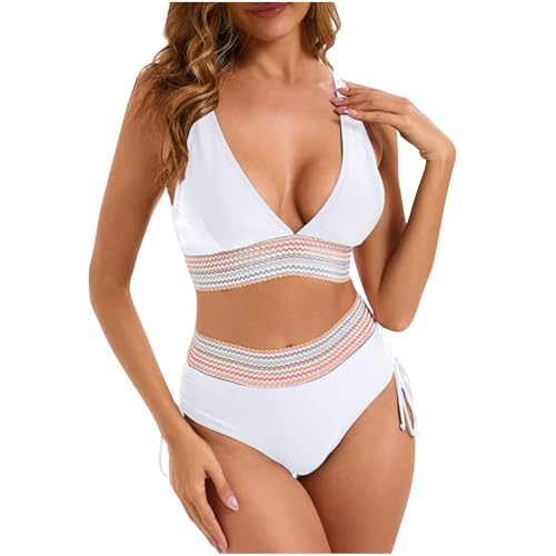 Elsa Keith Bikini Damen Set Sexy Badeanzug Hohe Taille Zweiteiliger...