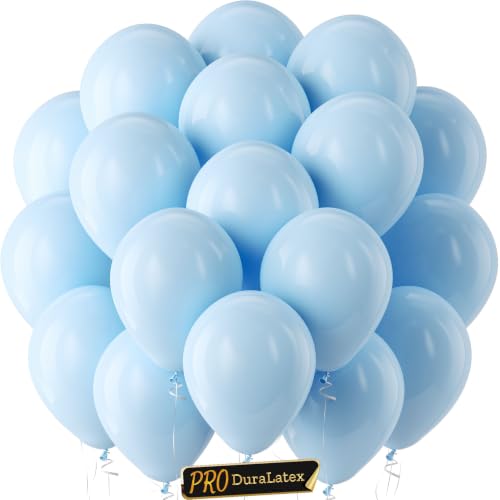 Image of Bezente Pro Duralatex Pastel Blue Extra-Thick Balloons 120 Pack 10 inch