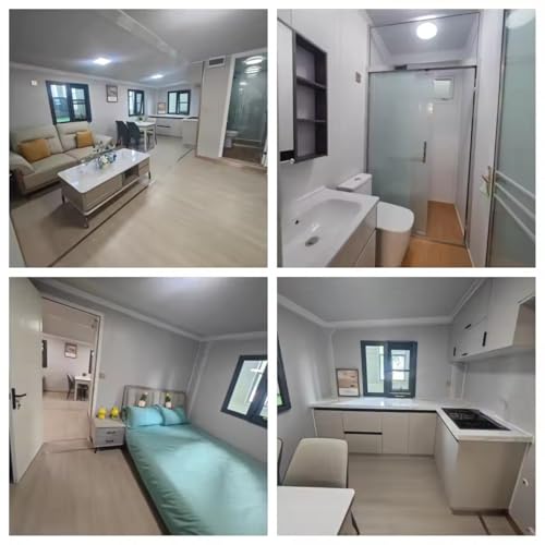 20FT Prefab Tiny House to Live in for Adults, Foldable Expandable 2 Bedroom Container House with 1 Full Equipped Kitchen & Bathroom, Prefab Tiny Home for Sale, Mobile Modular Home for Off Grid Living - Image 4