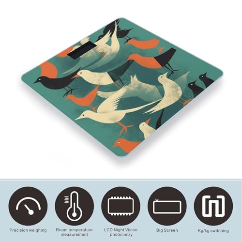Báscula de baño digital Flock of Birds con pantalla LED miniatura 3