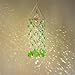 HDCRYSTALGIFTS Crystal Suncatcher Glass Wind Chimes Style Sun Catchers Indoor Window Rainbow Prisms Suncatcher for Window Hanging Home Garden Decor (21.5inch,Green)