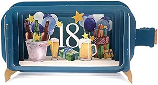 Message in A Bottle Beer 18th Pop Up Birthday Greeting Card by Alljoy Cards MIB096 MIB096