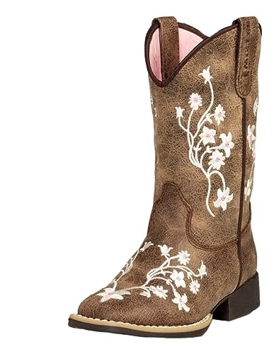 Twister Western Boots Girls Lily Square Toe Gray Brown 4460037230