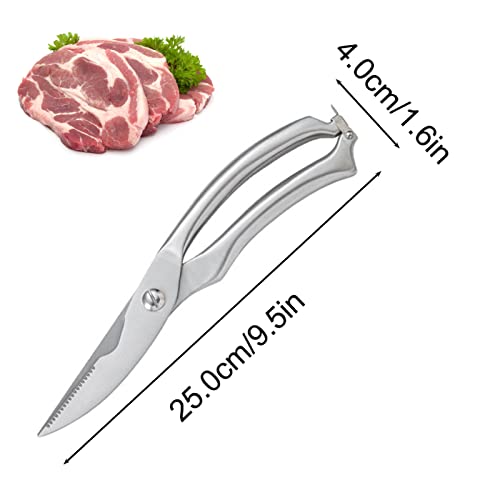 Roestvrijstalen scherpe schaar, keukenschaar, huishoudschaar, multifunctionele schaar van roestvrij staal, gevogelteschaar, gemakkelijk uit elkaar te halen en te reinigen voor kip, gans, kalkoen, vis, groenten, barbecue - Image 4