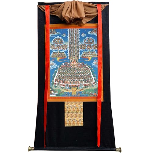 Gandhanra Tibetische Thangka Je Tsongkhapas Zufluchtsbaum 47' x 32'