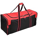 Jetstream 36 Inch 3-Pocket Hockey Equipment Duffle Bag (Red)
