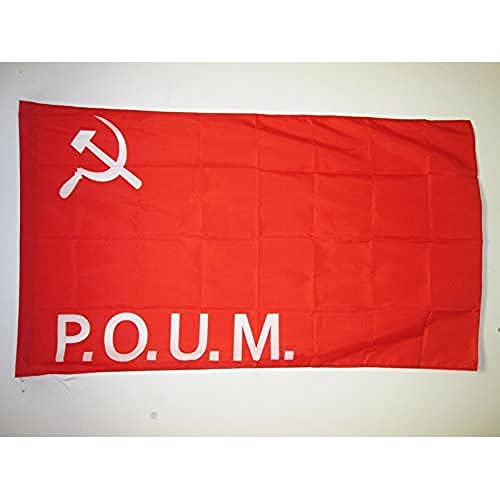 AZ FLAG, Workers' Party of Marxist Unification Flag, 3x5 Ft, POUM Banner with Sleeve, 100% Polyester, Fade Resistant