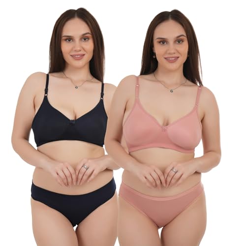 Image of Unitrust Premium Lingerie Set with Full Coverage Non-Padded Bra and Hipster Panty Set