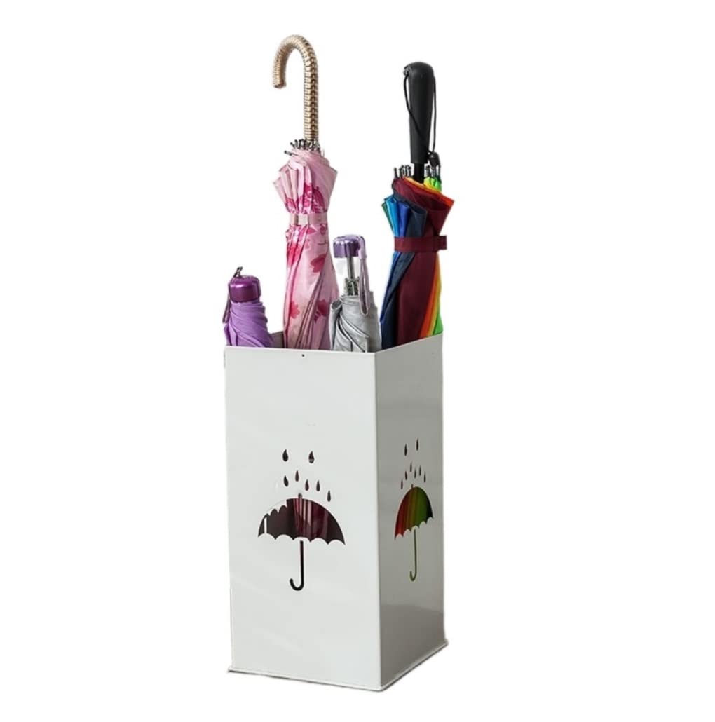 SaryEdge Metal Umbrella Stand Organizer Rack for Entryway Office - Space Saving Umbrella Holder for Home - Umbrella Stand Holder,Wit-20 * 20 * 40Cm,Wit-20 * 20 * 40Cm