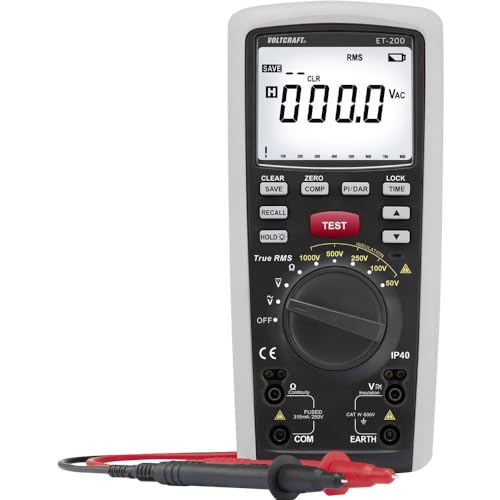 VOLTCRAFT ET-200 Isolationsmessgerät 50 V 100 V 250 V 500 V 1000 V 20 G