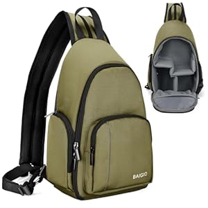 BAIGIO Multifunktional Kamerarucksack DSLR Kameratasche Fotorucksack Brusttasche Wasserabweisend Kamera Tasche Fototasche Spiegelreflex Camera Bag Foto Rucksack für Sony Canon Objektiv Nikon SLR