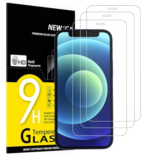 NEW'C 3 Pack Designed for iPhone 12 Mini Screen Protector (5.4"), Enhanced Tempered Glass Protection, Case Friendly Scratch Resistant,Bubble-Free, Ultra Resistant by NEW'C - Used condition - US$5.34
