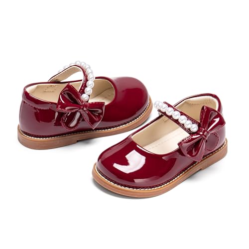 Image of PHIRAMIN Toddler Girl Mary Jane Dress Shoes-Little Girl School Uniform Shoes for Wedding Party