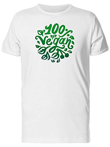 Camiseta masculina 100% vegana Green Doodles, Branco, 4XG